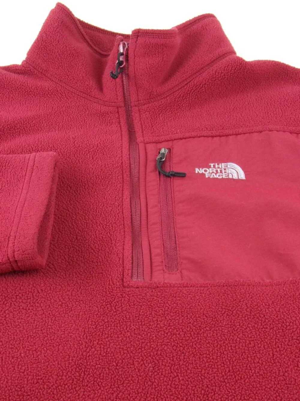 The North Face Fleece Pullover L Red 1/2 Zip Preppy Jacket Outdoor